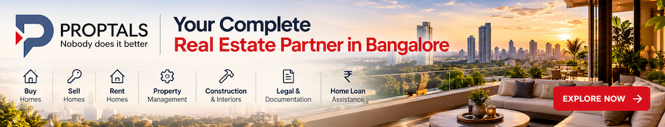 Proptals, your complete real estate partner in Bangalore: buy, sell, rent, property management and home loans