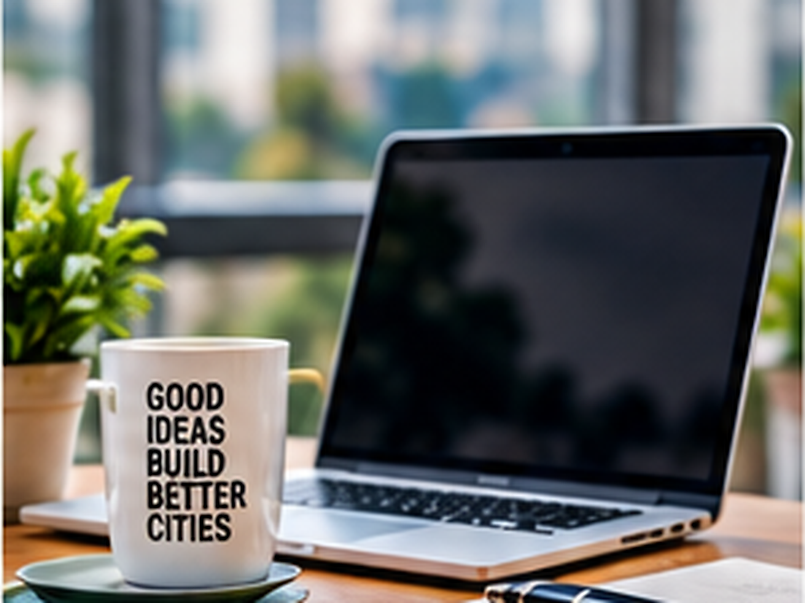 Laptop and coffee mug at a Bengaluru desk